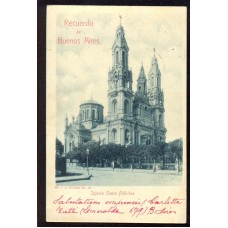 CIUDAD DE BUENOS AIRES LINDA ANTIGUA TARJETA POSTAL IGLESIA FELICITAS